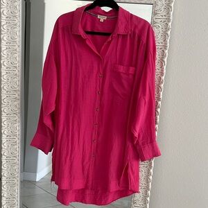 Anthropologie Pilcro Dress/Tunic/Top Button-Down